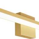 Ralbay 24inch Modern Gold Bathroom Vanity Light 20W Frosted Aluminum Modern LED Gold Bathroom Light Fixtures White Light 6000K