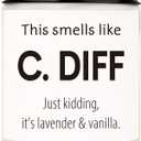 Funny Nurse Gifts for Women Men, Natural Soy Wax Lavender Scented Candle (7oz), Valentines Day Christmas Nurse Week Appreciation Graduation Retirement Gifts for School Future Nicu Nurse Doctor (White)