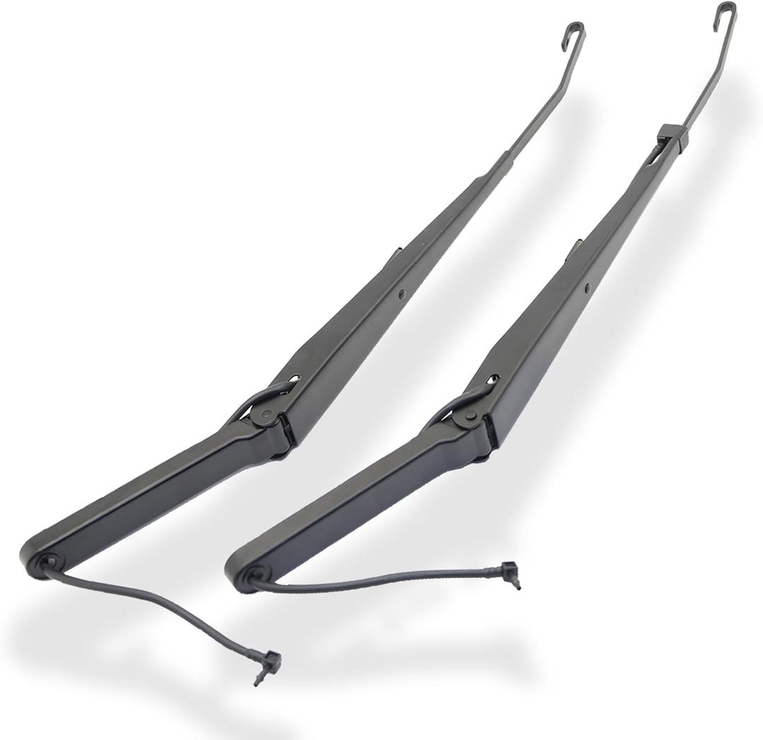 1 Pair Front Windshield Wiper Arm Kit Fits Compatible with 2002-2007 Chevrolet Silverado Avalanche Suburban Tahoe GMC Sierra Yukon Cadillac Escalade Replaces OE 42694 42547 15829647 15829648 (black)