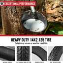 14 x 2.125 Tubeless Electric Bike Tire,14x2.125/57-254 E-Bike Tire with PVR60 Valve for 14 Inch Electric Folding Bikes,Electric Bicycles and E-Scooters