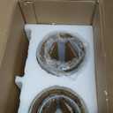 Kalium Wall Sconces Set of Two, Modern Vanity Lights with Double Clear Glass Shade Matte Black Indoor Farmhouse Wall Lights for Bathroom Living Room Bedroom Hallway Bulb E26 Base (Bulbs Not Included)