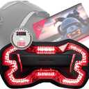 Brake Free Helmet Light - Smart Wireless Motorcycle Lights- Weatherproof LED Motorcycle Helmet Light - Lightweight & Aerodynamic Design - Smart Brake Detection - Single Button Operation - Black