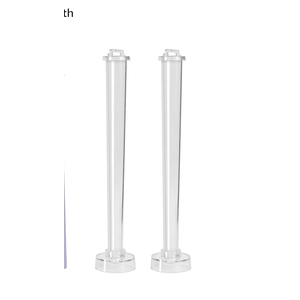 2-Pack Classic Tall Clear Plastic Pillar Candlestick Mold for Church Christmas Candlelight Dinner Valentine's Day (10.24inch)