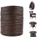 Wicker Repair Material Flat Synthetic Rattan Weaving Material Plastic Rattan for Knit and Repair Chair Table,Storage Basket,Ect (Coffee Gradient A)