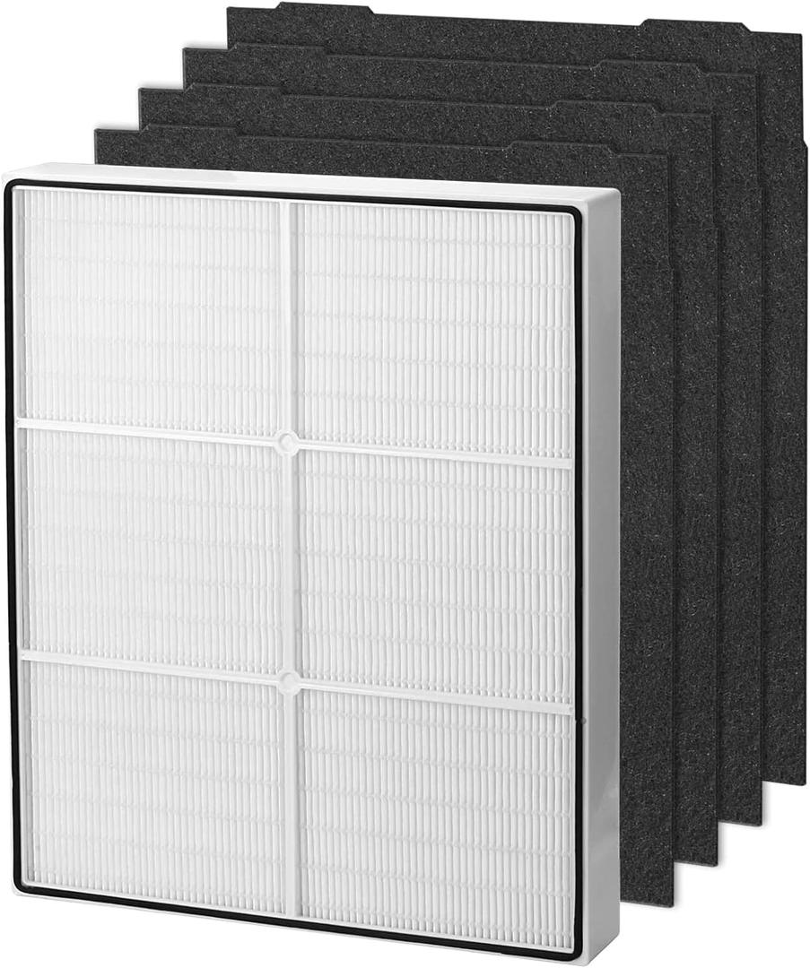 AP510 & AP450 Replacement Filter, Compatible with Whirlpool Whispure 8171434K 1183054K 1183054 AP300 AP350 AP450 AP510 Air purifiers, 1 True HEPA Filter + 4 Carbon Filters