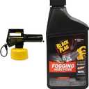 Black Flag 190107 Electric Insect Fogger for Killing and Repelling Mosquitoes, Flies, and Flying Insects Outdoors, Yellow & Black & 190255 32Oz Insect Fogger Fuel, 32 ounce
