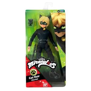 Miraculous Cat Noir Action Doll, 11 inches , Black