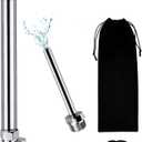 Shower Enema Kit, Shower Douche Nozzle Cleansing System with Water Control Valve for Men and Women Portable Cleaning (Polished Chrome)