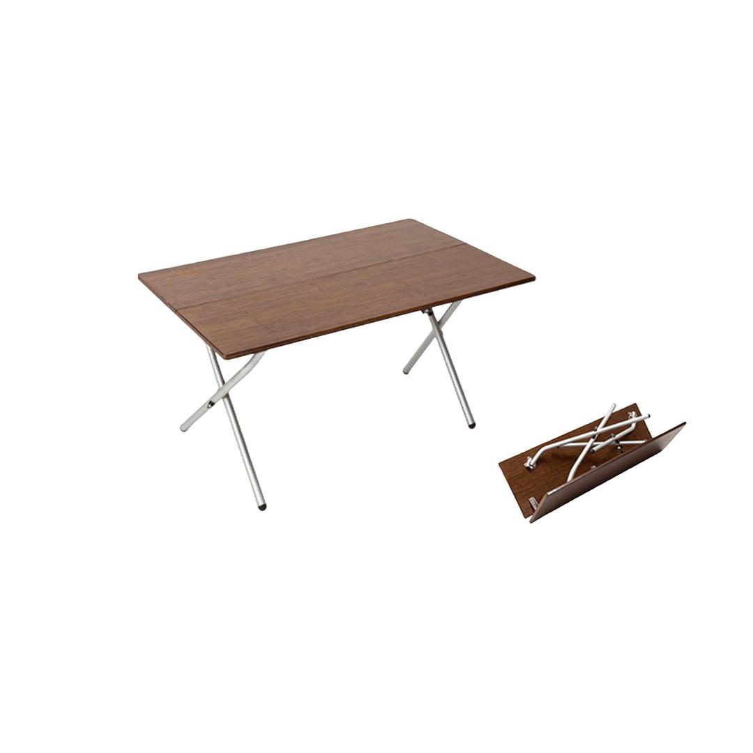 Nan Bamboo Foldable Small Coffee Table, Portable Camping Table Tray, Heavy-Duty Foldable Table, Beach Table for Sand for Camping, Beach, Picnic, Indoors B