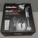 Mueller Multistick 800W 4-in-1 Immersion Blender Handheld, 12 Speed Hand Mixer - Turbo Boost, Heaviest Duty Copper Motor, Titanium Blades Hand Blender, Milk Frother Wand, Whisk, Beaker, Chopper, Grey