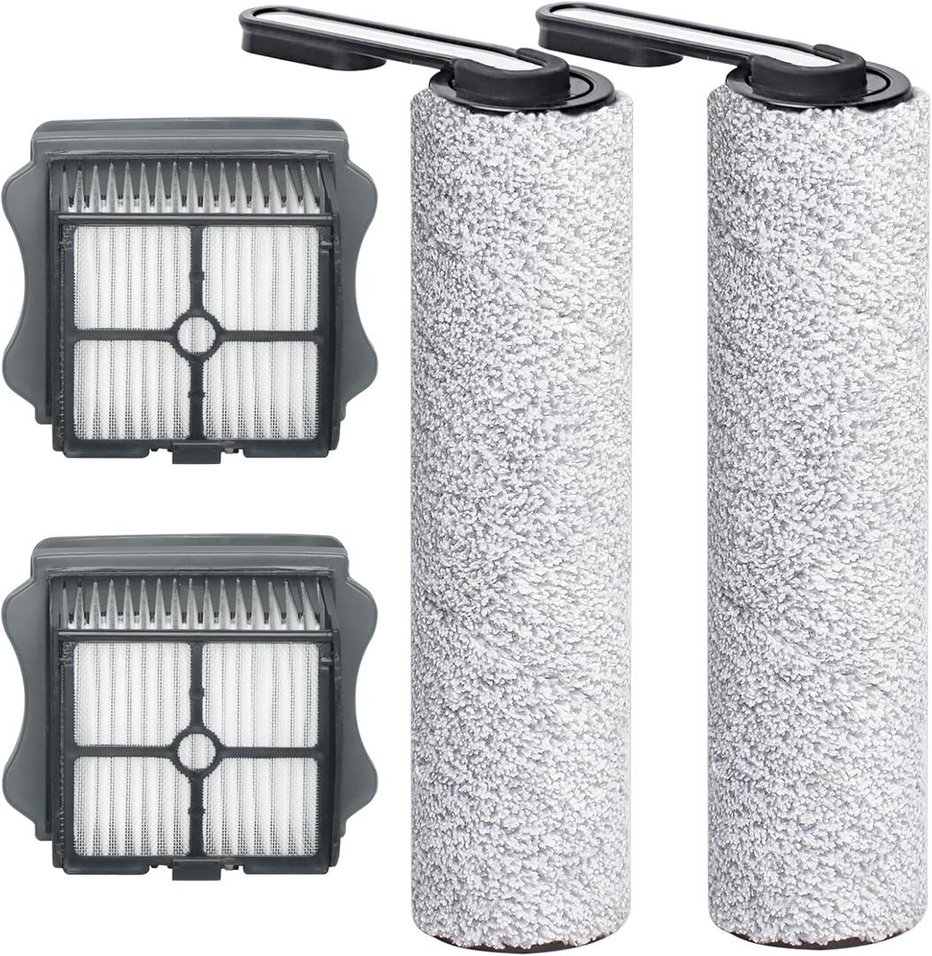 Floor One S5 Replacement Brush Roller and HEPA Filter for Tineco Floor ONE S5 & S5 PRO 2 Cordless Wet Dry Vacuum Cleaner, Replacement Roll Parts for Tineco cleaning solution refill