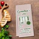 CosxHabitat Grandma Gifts Kitchen Towels, Vintage Striped Hand Tea Towels for Kitchen Decor, 16x24 Inches