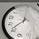 Bernhard Products Black Wall Clock Silent Non Ticking - 16 Inch Extra Large Quality Quartz Battery Operated Round Easy to Read Home/Office/Business/Kitchen/Classroom/School Clocks