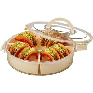 Taco Bar Serving Set with 1 Taco Box & 10 Taco Holders, Taco Tuesday Kit for Parties, Fiesta Night & Housewarming Gift Ideas