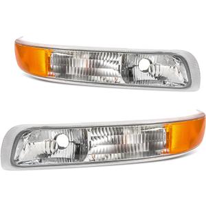 Pair of Turn Signal Light Parking Light Assembly Compatible with Chevy Models - 99-02 Silverado 00-06 Tahoe Suburban