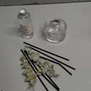 Flower Reed Diffuser Set Wild Eucalyptus Mint Scent for Bathroom Accessories Shelf Decor & Air Fresheners, Sticks Defusers with 5.1 fl oz Essential Oils & Leaves, House Bedroom Office Decor & Gifts