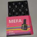 MEFA Fall Gel Nail Polish Set, 12 Colors Burgundy Red Nail Polish Set Champagne Gold Glitter Nail Polish Gel Soak Off Dark Red Purple Shimmer Nude Brown Manicure Gifts for Women Girl DIY Salon Home