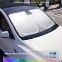 REEVAA Windshield Sun Shade for Tesla Model YL/Y Juniper 2026 | Keep Your Vehicle Cool, Dual-Layer Heat & UV Protection, Full Windshield Coverage