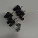 uxcell 1.5 Inch Swivel Caster Wheels Grip Neck Stem Caster Black Furniture Wheel with Brake and Mounting Socket, 4pcs