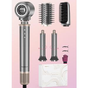 5-in-1 High Speed Hair Dryer Brush  Ionic Hot Air Brush Styler Set for Fast Drying, Straightening, Curling & Volumizing  Lightweight Travel Design Hair Styling Tool