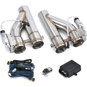 Universal 3 Inch Stainless Steel Exhaust Pipe 2PCS Kit