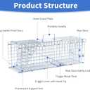 24 Humane Animal Trap Live Animal Trap Cage for Squirrels Small Stray Cats Rabbits Groundhogs Moles Gophers and Chipmunks up to 5.5 lbs Galvanized Rustproof Live Animal Cage Trap