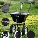 EliteEdge 80 LBS Push Broadcast Spreader, 12FT Spreading Width, 13in All-Terrain Wheels, Adjustable Flow Control, Heavy Duty Walk Behind Lawn Spreader for Fertilizer, Grass Seed, Ice Melt, Salt