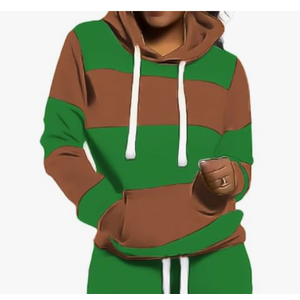 TOPONSKY Womens 1 Piece Tracksuit Long Sleeve Warm Up Patchwork, Large