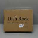 SNTD Dish Drying Rack - Small Dish Rack for Kitchen Counter, Stainless Steel Dish Drainer with Utensil Holder and Drainboard, 11" W x 15" L (Silver)