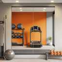TRAHOME Home Gym Mirror for Wall,56x28x2PCS Full Length,Glass Frameless Body Large Mirror for Home Gym,Workout,Bedroom,Garage(Black)
