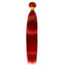 Red 15A Straight Bundles Human Hair 100% human hair bundles Single Bundle straight Human Hair Ombre Straight Bundles 100% Unprocessed Brazilian Remy Virgin Hair Red 12 inch