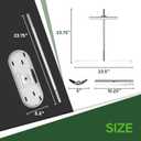 RVGUARD RV Dual Propane Tank Mounting Rack for 30lbs Tanks, White, Dual RV Propane Tank Cylinder Rack for Travel Trailer Hitch Frame