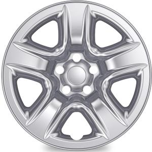 TangMiGe 4-Pack Wheel Skins Compatible with Toyota RAV4 2006 2007 2008 2009 2010 2011 2012, 17 inch 17", Hubcaps Wheel Covers (Bright Silver)