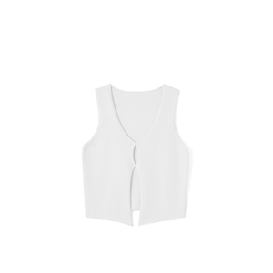 Women Knit Sweater Vest Tops Casual Retro Sleeveless V-Neck Button Up Tank Tops Simple Vest, Small