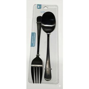 PRO SERIES MATTE BLACK SERVING SET 2CT