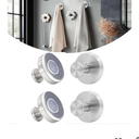 Brushed Nickel Suction Cup Hooks,Heavy Duty Suction Cup Towel Hook Up to 12 lbs,Removable Shower Loofah Holder for Bathroom, Kitchen, Glass Door, Mirror, Tile(4-Pack)