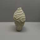 Coral Pattern and Threaded Resin Art Vase, Modern Home and Hotel Homestay Decoration Ornaments, Suitable for Dried Flowers and Line Flowers.(14 inches high) (White)