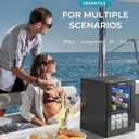 EUHOMY 18L Beverage Refrigerator Cooler, 24 Cans Mini Fridge with Quiet Compressor, Countertop Small Fridge with 40F-61F Digital Temperature Control, LED Lgiht for Home, Bar, Office