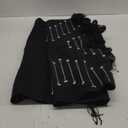 HAOCOO Boho Bathroom Runner Rug 2 X 4.3, Black Geometric Washable Woven Cotton Diamond Area Rug, Chic Moroccan Tribal Tassel Kitchen Rug,Throw Floor Mat Carpet Decorative for Living Room Bedroom, Black 