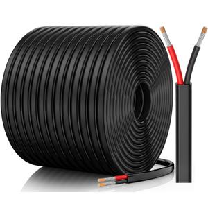 CONEPY 12 Gauge Wire, 12 AWG 2 Conductor Electrical Wire, Flexible/Oxygen-Free Tinned Copper/Stranded PVC 12/2 Cord for Automotive, Marine, LED Strips, Solar, RV, Lighting (200FT)