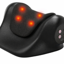 Heated Neck Stretcher for Pain Relief,Cervical Traction Device,3 Vibration Modes Portable Wireless Neck and Shoulder Relaxer Hump Corrector Pillow for TMJ Pain Relief and Cervical Spine Alignment, Black