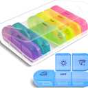 Weekly Pill Organizer 3 Times a Day  7 Day Medicine Pill Organizer and Travel Pill Box with Large Openings, Elegant Pill Case for Easy Use  Morning Noon Evening Compartments for Pills, Vitamins