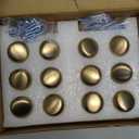 Set of 12 Elegant Champagne Bronze Cabinet Knobs - Classic Round Kitchen Hardware, Contemporary Drawer Pulls Sleek Dresser Handles