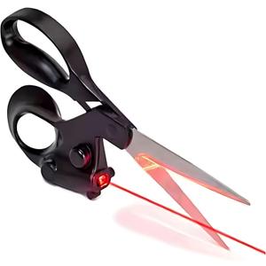 Professional Laser Guided Sewing Scissors for Home Craft Wrapping Gift Fabric Sewing Cut Straight Fast for Fabric Paper Crafts | Upgraded Ergonomic Handle