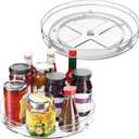 Pack Lazy Susan Organizer, 9.5" Lazy Susan Turntable Spice Rack for Cabinet, Refrigerator Organizer and Storage for Pantry, Closet, Countertop, Non-Skid Fridge Organizers