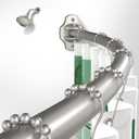 Curved Shower Curtain Rod, TENOVEL Round 42-73 Inches Shower Rods for Bathroom Adjustable, Rounded Bowed Stainless Steel Shower Rods Customized for for Bathtub, Stall, Brushed Nickel, Need to Drill