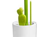 Cactus Bottle Brush, Straw Brush, Multifunctional Cleaning Brush Set, Full-Angle Cleaning Durable, Green & White