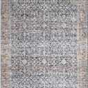 Bloom Rugs Caria Washable Non-Slip 3x5 Rug - Dark Blue/Tan Traditional Area Rug for Living Room, Bedroom, Dining Room, and Kitchen - Exact Size: 3' x 5'