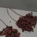 Zeyune 3 Pcs Artificial Dusty Plum Berry Stem Spring Faux Flowers Picks Branches Fake Realistic Sedum Stem Spray for Wedding Holiday Seasonal Farmhouse Mantel Harvest DIY Home Decorations(35 Inch)
