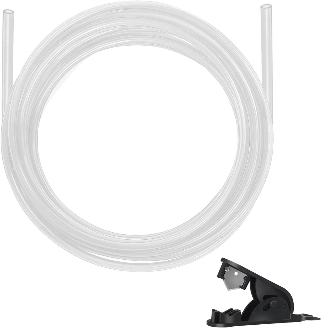 PTFE Teflon tubing 16.5ft 5m with Cutter, 2.5mm ID X 4mm OD 3D Printer Tube for 1.75mm Filament Bowden Ender, Bambu Lab A1/A1 mini/P1P/P1S/X1C Creality K1/K1 Max/Ender 3 V3(Translucent)